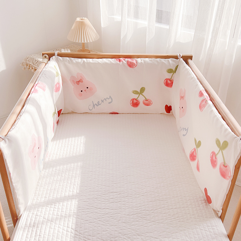Baby Nursery Boy - กันชนรอบเปลเด็กทารกชุดกันชนสําหรับทารก COT Cradle การ์ตูนเด็กผู้หญิง COT ผ้าปูที่นอนยาวกันชน