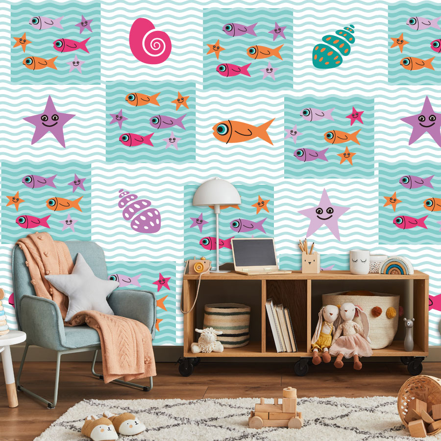 วอลเปเปอร์ติดผนังลายการ์ตูนสำห - Baby Nursery Peel And Stick Wallpaper บทวิจารณ์และราคา