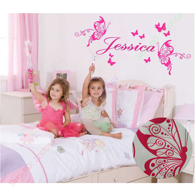 ใหม่ผีเสื้อส่วนบุคคลชื่อไวนิลผ - Baby Girl Nursery Quotes บทวิจารณ์และราคา