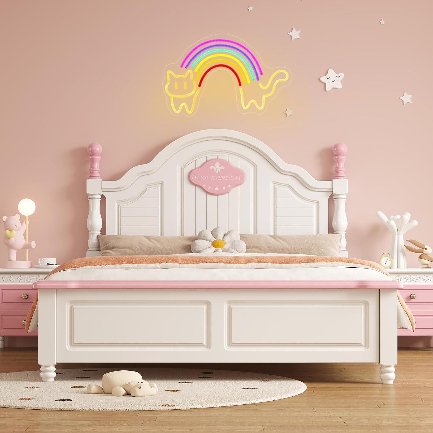 ป้ายไฟนีออนรูปแมวสีรุ้ง น่ารัก - Baby Nursery Wall Lights บทวิจารณ์และราคา