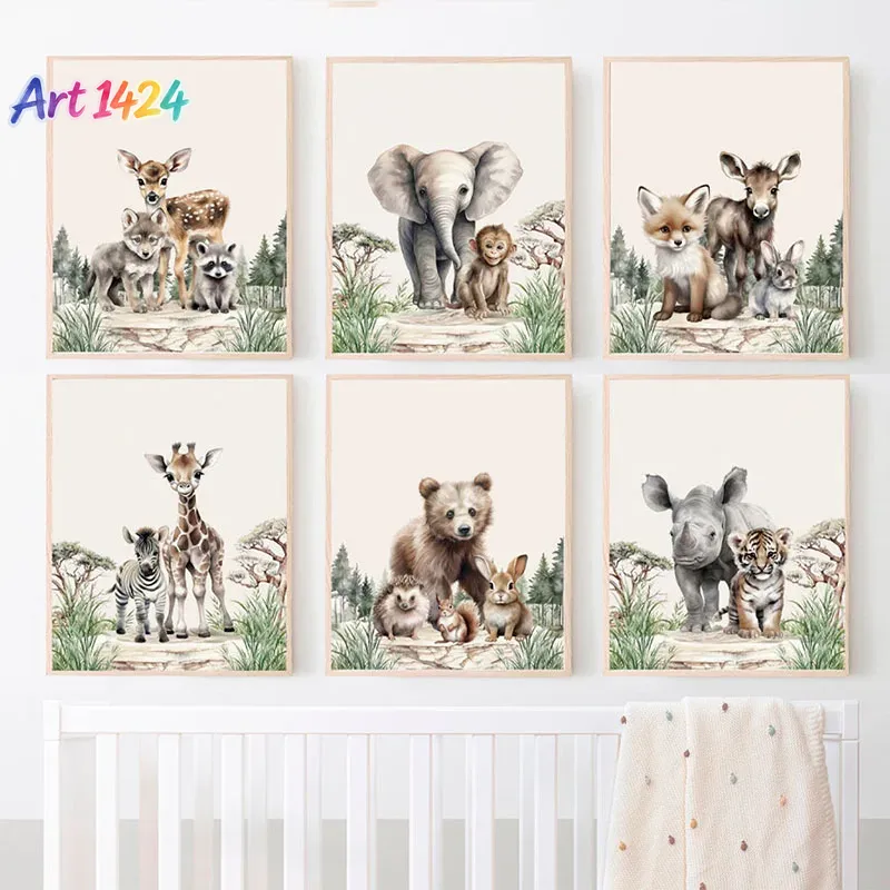 1 ชิ้น (ไม่มีกรอบ) ภาพวาดผ้าใบ - Baby Nursery Frames บทวิจารณ์และราคา