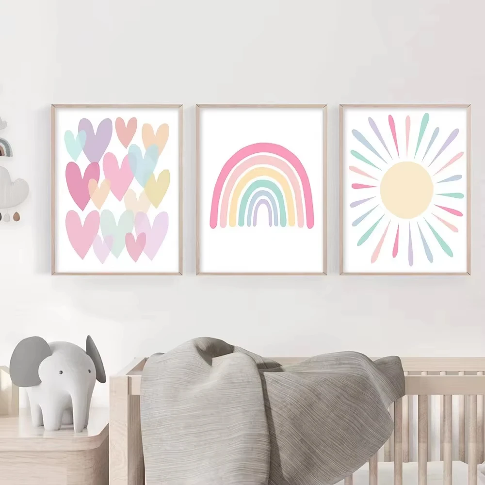 (ไม่มีกรอบ) โปสเตอร์รูปหัวใจกา - Baby Nursery Frames บทวิจารณ์และราคา