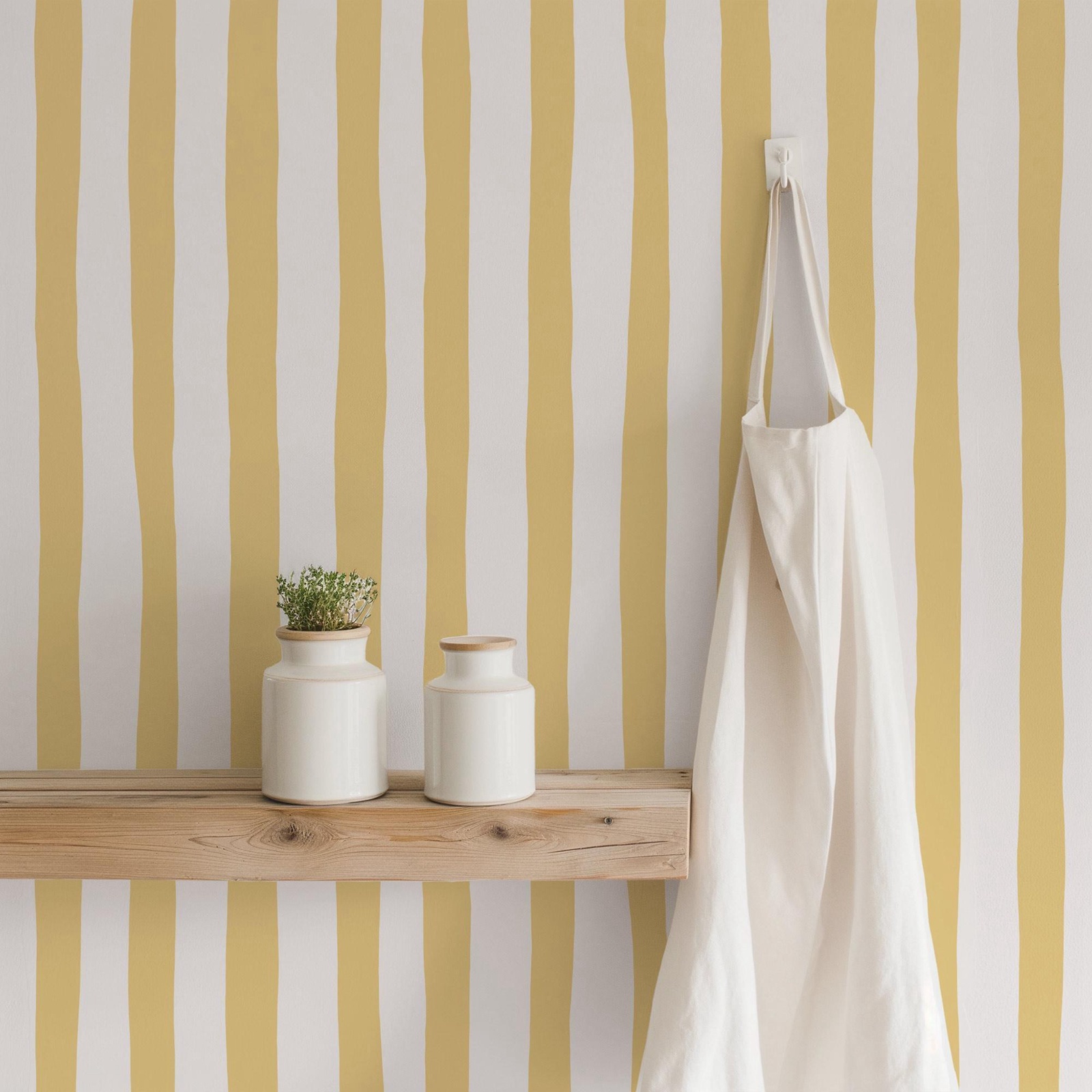 วอลเปเปอร์ลายเส้นสีเหลืองซันไช - Baby Nursery Peel And Stick Wallpaper บทวิจารณ์และราคา