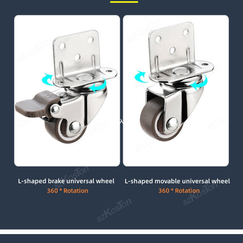 4pcs L-Shaped เฟอร์นิเจอร์ล้อล - Baby Nursery Trolley บทวิจารณ์และราคา