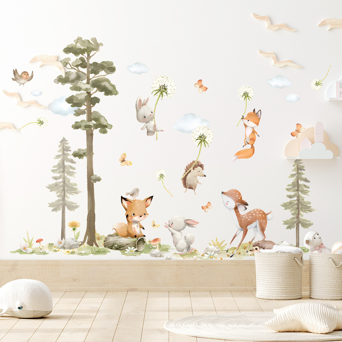 สัตว์ป่าน่ารักสติ๊กเกอร์ติดผนั - Baby Girl Nursery Quotes บทวิจารณ์และราคา