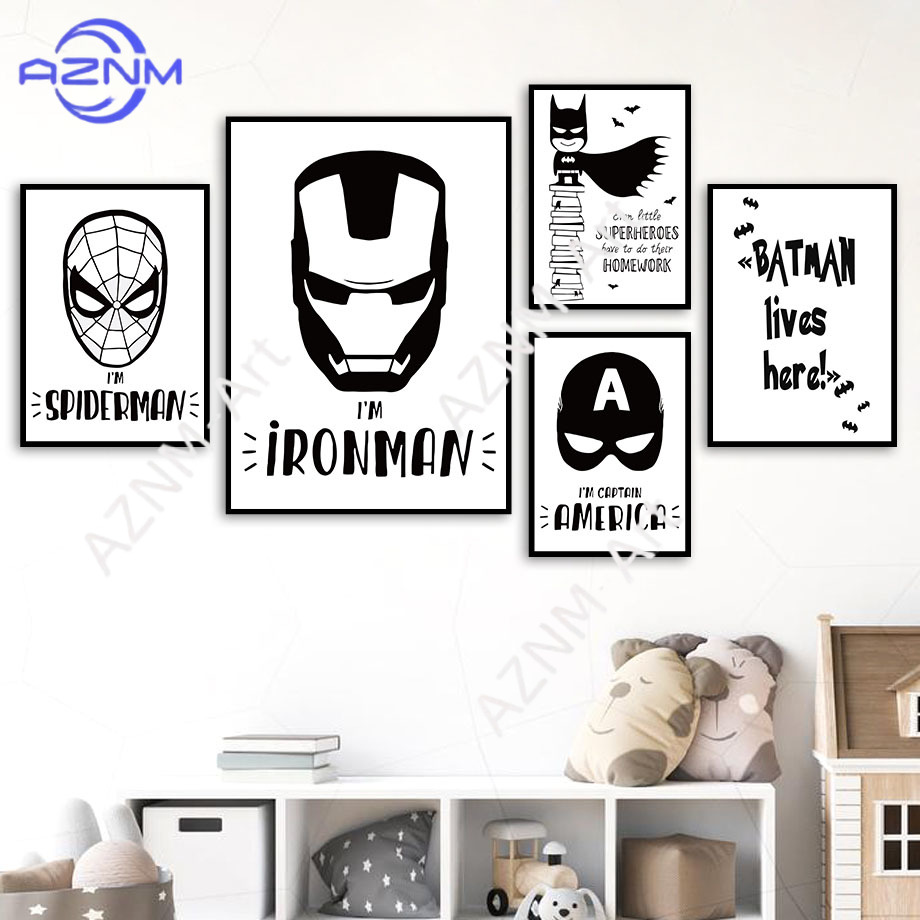 ศิลปะบนผนังภาพวาดบนผืนผ้าใบค้า - Baby Nursery Boy บทวิจารณ์และราคา